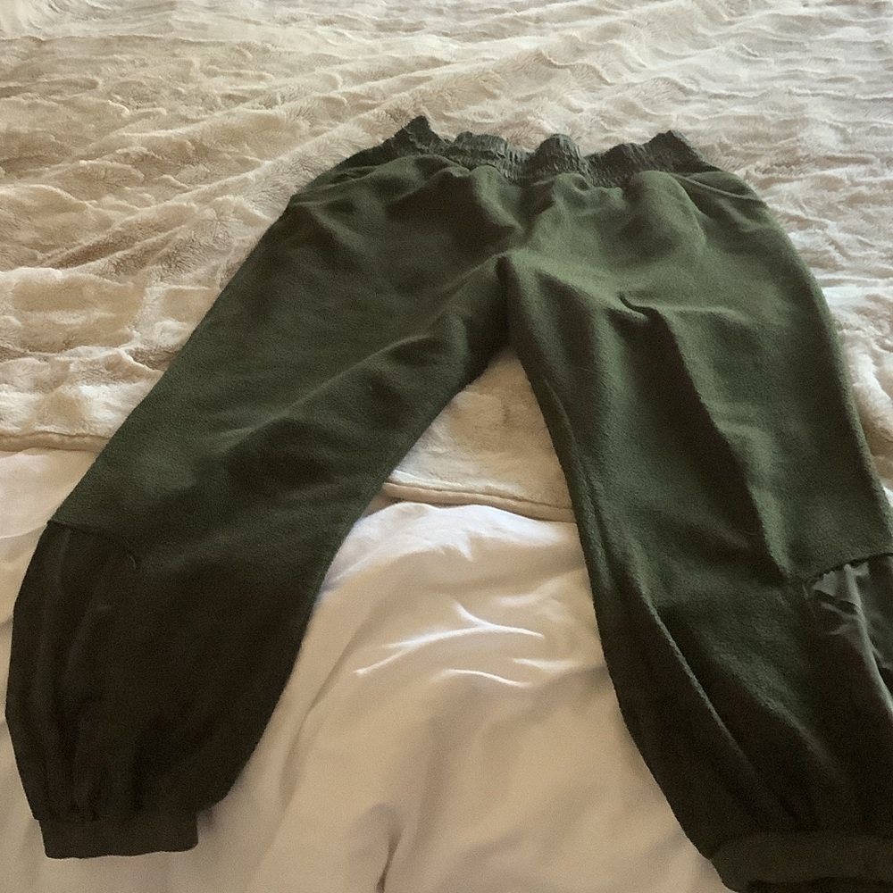 Free People Olive Green Track Pants